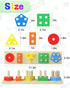 Montessori Toys for 1 2 3 Years Old Boys Girls Birthday Gifts, Wooden Sensory Toys for Ages 2-4 Toddlers Kids Baby, Toddler Learning Toy Activitie...