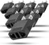 10 Pack European to US Plug Adapter, Fosmon EU Europe to US USA, Canada Travel Plug Adapter, Euro European to American Power Converter, Small EU C...