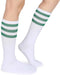 Pareberry Classic Triple Stripes Soft Cotton On the Calf Retro White Tube Socks...