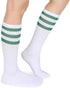 Pareberry Classic Triple Stripes Soft Cotton On the Calf Retro White Tube Socks...