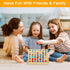 Wooden 4 in a Row Game, Kids Board Games for Kids 5 6 8 10 12 Year Olds, Travel Games for Kids and Adults, 2 Player Classic Family Board Games for...