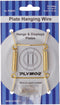 Plymor Shiny Gold Finish Wall Mountable Plate Hanger, 3.125" H x 1.75" W x 0.5" D (for Plates 3.5" - 5"), Pack of 3...