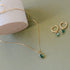 espere Baguette CZ Pendant Necklace | 14K Gold Plated Sterling Silver | Emerald Baguette Pendant Dainty Box Chain Necklace 18''...