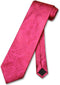 Vesuvio Napoli NeckTie HOT PINK FUCHSIA Color Paisley Design Men's Neck Tie, Hot Pink Fuchsia Fuschia, One Size...