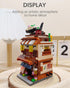 Japanese Street View Ramen Shop Building Blocks Set, Japanese Theme Store Simulation Architecture Creative Model, Mini Bricks Construction Buildin...