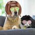 3 Pieces Dog Cosplay Wig, Cat Wigs, Dog Cosplay Costumes Accessories Include 3 Pieces Retro Pet Round Sunglasses and 1 Pieces Dog Chain Necklace, ...