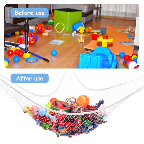 Stuffed Animal Hammock, Toy Hammock Storage Net, LXUNYI Mesh Toy Net Holder Jumbo Wall Corner Giant Baby Kids Children Stuff animals Hammocks Net ...