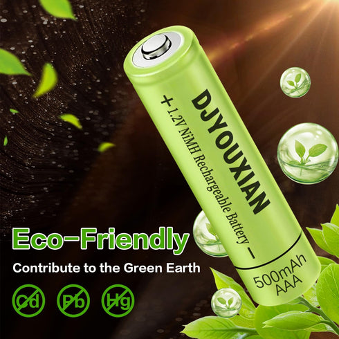 12-Pack Rechargeable AAA Batteries - 500mAh 1.2V NiMH High Capacity Batteries - Ideal for Solar Lights & Home Devices...