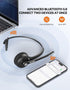 TECKNET Bluetooth Headset, Wireless Headset with Noise Canceling Microphone for Trucker, On-Ear Bluetooth Headset with Mute Mic for Work, Cellphon...