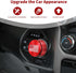 for RAM Gear Shift Knob Cover Trim Ring Aluminum Red for Dodge RAM 2018-2023 Red Interior Accessories, America Flag...