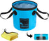 AUTODECO Collapsible Bucket 5 Gallon Container Folding Water Bucket Portable Wash Basin for Camping Fishing Travelling Outdoor Gardening Car Washi...