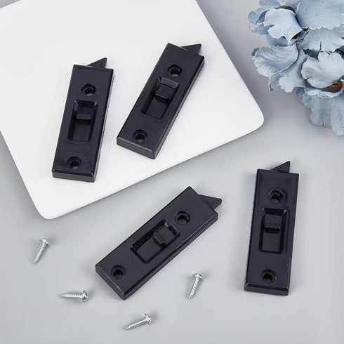 GORGECRAFT 2 Pairs Tilt Latch Replacement Window Parts and Hardware Locks Plastic Construction Snap-in 2 Hole Center Spacing Sliding Lock Replacem...