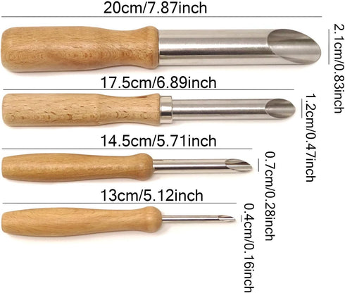Honbay 4-Piece Clay Hole Cutters for Pottery...
