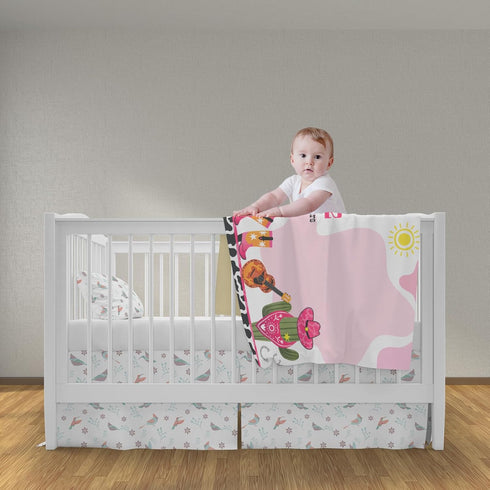 Cow Girl Baby Stuff, Baby Monthly Milestone Stuff for Newborn Baby Photo Taken - Baby Age Blanket with 2 Frame...