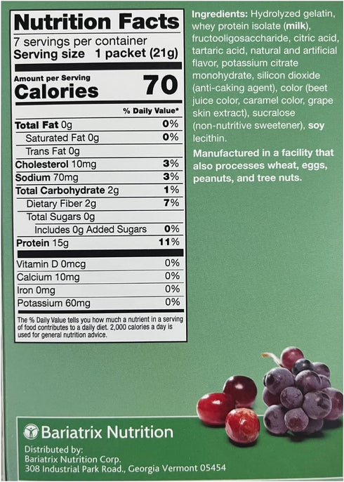 ProtiFit - High Protein Fruit Flavored Powder Drink Mix, 15g Protein, Low Calorie, Sugar Free, Ideal Protein Compatible, 7 Servings Per Box (Cranb...