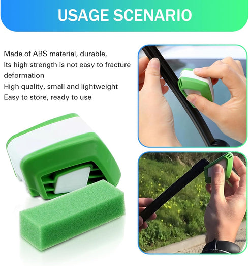 Pack-1 Car Windshield Wiper Repairer, Wiper DIY Smart Quickly Repair Tool with Cleaning Sponge, Car Wiper Blade Cutter Regroover, Universal Mainte...