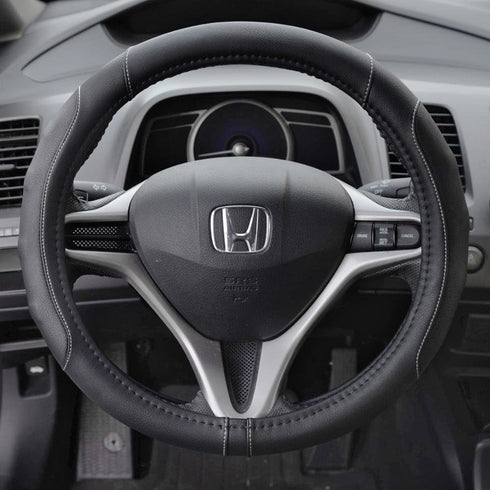 Motor Trend Ergonomic Grip Steering Wheel Cover/Protector for Small Size Steering Wheels in Cars, SUVs, Boats (13.5-14.5") (Grip Drive Pro Comfort...