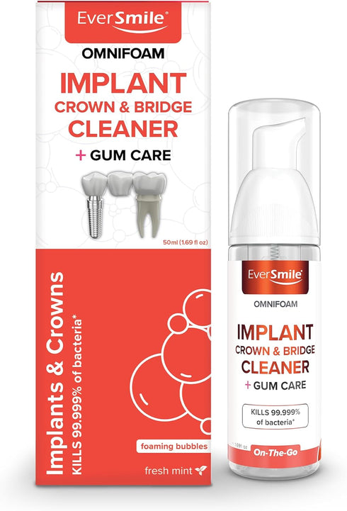 Eversmile OmniFoam Dental Cleaner – Cleaning Foam for Implants, Crowns, and Bridges – Pack of 1, 50ml Bottle...