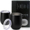 Double-Wall Insulated Whiskey Glass - 12 oz Stemless Nosing Stainless Steel Whisky Glass - Perfect for Bourbon and Whisky Lovers (Black - Pack of ...