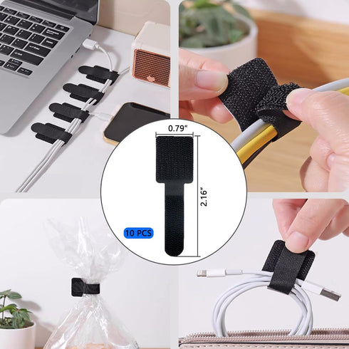 ELII 302PCS Cable Management Kit 4 Cable Sleeve,45Cable Clips,11Cable Holders,20+2Roll Cable Organizer Straps and 200 Fastening Cable Ties,20 Cabl...
