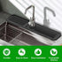 Sink Splash Guard, 5°Slope Silicone Draining Mat for Kitchen Sink, 24 inch Sink Faucet Mat, Silicone Sink Faucet Mat Splash Guard, Sink Water Spla...