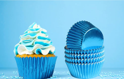 Blue-Foil Cupcake-Liners Paper-Baking-Cupcake,for different Parties, Weddings,Standard Sized(pack of 100? …...