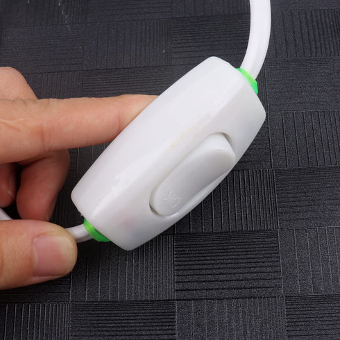 1pcs White Hanging Light Cord E27 Light Bulb Socket to 2-Prong with On/Off Switch (about 80mm base & 26ft wire)...
