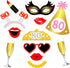 Konsait 80th Birthday Photo Booth Props(48Count), Funny 80 Party Photo Props Kit Black Gold Decor with Stick for Man Woman 80th Birthday Decoratio...