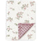 Muslin Baby Blankets for Girls Super Soft Nursery Minky Blankets with Breathable Muslin Cotton Front and 3D Touch Dotted Fleece Backing, Pink Flor...