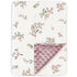 Muslin Baby Blankets for Girls Super Soft Nursery Minky Blankets with Breathable Muslin Cotton Front and 3D Touch Dotted Fleece Backing, Pink Flor...