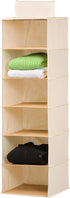 Honey-Can-Do SFT-01003 Hanging Closet Organizer, Bamboo/Canvas, 6-Shelf, 1.5 x 13 x 14.5 inches...