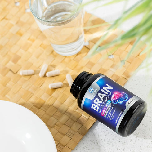 Brain Supplements for Memory and Focus, Nootropic Support for Concentration, Clarity, Energy, Brain Health with Bacopa, Cognitive Vitamins, Phosph...