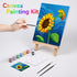 VOCHIC Paint and Sip kit Pre Drawn Canvas Painting Kit for Adults Kids, Canvas Painting Party Supplies Kit with Picture to Paint 1 Easel, 8 Acryli...