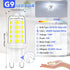 MAXvolador G9 LED Bulb Dimmable, Daylight White 6000K, 40W T4 Halogen Equivalent, Bi Pin Base 4W G9 Light Bulbs for Chandelier Lighting, 400LM, 6 ...
