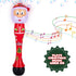 Light Up Christmas Santa Bubble Wand for Kids, 14 Inch Bubble Blower with Lights & Sound Effects, Bubbles for Kids Ages 1 2 3 4 5 6 Bubble Toys, C...