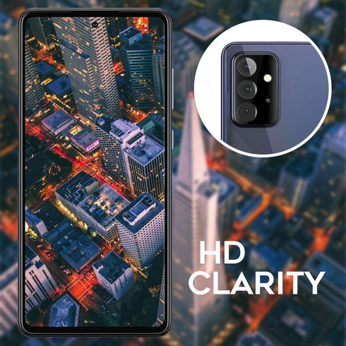 Orzero (3 Pack) Camera Lens Protector Compatible for Samsung Galaxy A52, Samsung Galaxy A72 (4G & 5G), Protector de Cámera 9 Hardness HD Anti-Scra...
