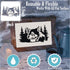 14 Pieces Wolf Stencils for Painting, Reusable Forest Wolves Mountain Stencils Template Wildlife Animal Wood Burning Stencils for DIY Crafts Canva...