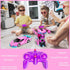 RC Cars, Pink Remote Control Car Toys for 3 4 5 6 7 8 -12 Year Old Girls, 2.4Ghz Transformation Robot RC Cars with Headlight& One-Button Deformati...