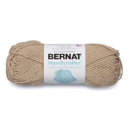 Bernat Handicrafter Cotton Solids Yarn, 1.75 oz, Gauge 4 Medium, 100% Cotton, Jute...