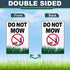 Blulu 4 Pcs Do Not Mow Sign with Metal H Stake 10 x 7 Inches No Mow May Yard Sign Double Side Lawn Signs Corrugated Plastic Weatherproof UV Protec...
