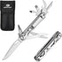 Mossy Oak 12-in-1 Multitool Pocket Knife with Pouch, Stainless Steel Multitool Knife with Clip, Survival Tools with Scissors, Bottle Opener, Wire ...