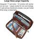 Lavemi Women's RFID Blocking 100% Leather Large Capacity Zip Around Wallet Phone Holder Clutch Travel Purse Wristlet...