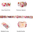 Elegant little tail Dog Collar, Pink Floral Print Pet Collar Summer Dog Collar Pet Collar Dog Cotton Durable Dog Collar Metal Buckle Collar for X-...