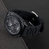 24mm Black Silicone Rubber Watch Strap Band Stainless Steel Black Buckle for Fossil Watch...