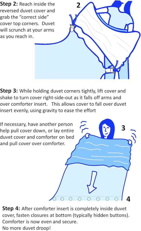 New! Duvet Clips to Secure Inserts- Complete Sleep Tight Bedding System- Includes Duvet Insert Clips and Pin Ties (12- Pieces Secure up to 3 Duvet...