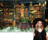 AOFOTO 7x5ft Halloween Photography Backdrop Witch Magic Cauldron Bookshelf in Spooky Room Party Decoration Chemistry Laboratory Skull Kids Adult P...