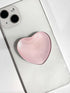 Transparent Heart Shaped Mobile Phone Grip, Pink Resin Folding Stand, Transparent Elastic Base, iPhone Convenient Mobile Phone Accessory (Pink)...