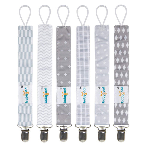 Babygoal Pacifier Clips, 6 Pack Pacifier Holder for Boys and Girls Fits for Most Pacifier Styles & Baby Toys and Baby Gift 6MP09...
