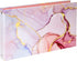 Legal-Size Binder, for 8.5 x 14 paper, 3 Ring Binder 1 Inch, Landscape Spreadsheet Binder with Elastic Cord, Pink Marble...