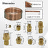 72'' Oil Pressure Gauge Tubing Kit, Set of Copper Tube and Threaded Parts, Universal Fit...